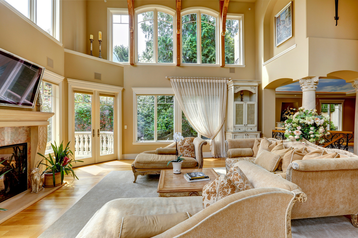Luxury house interior. Living room
